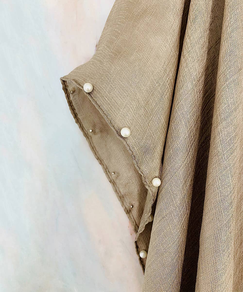 Airy Pearl-Trim Silk-Blend Layering Kimono Cover-Up