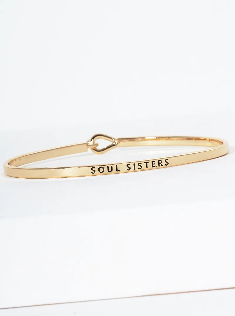 Engraved Inspirational Bangle Bracelet