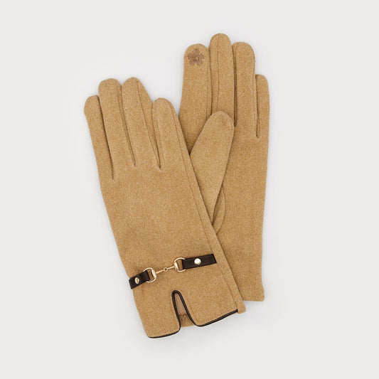 SOFT SOLID GLOVE WITH BUCKLE AT CUFF