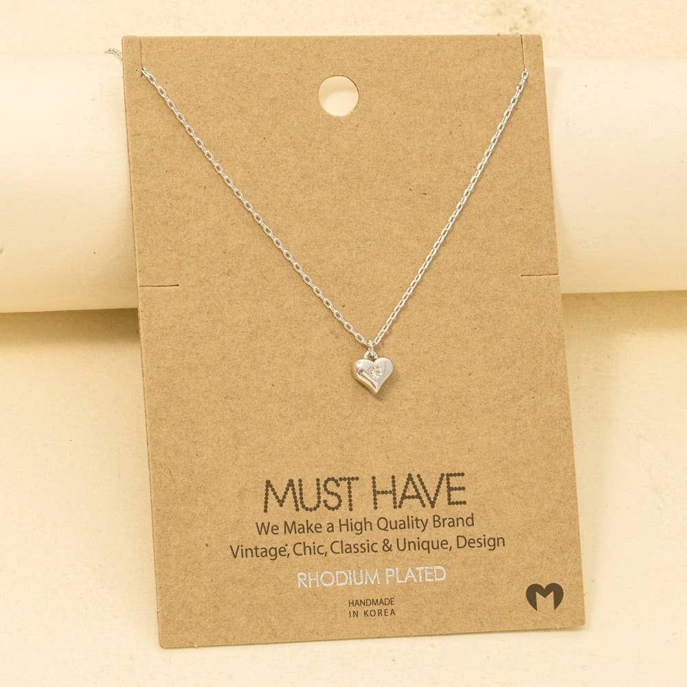 Gold Dipped Mini Heart Pendant Necklace