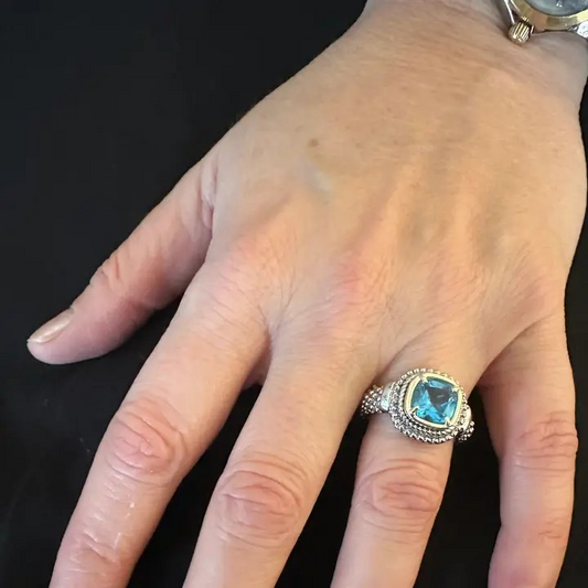 Sky Blue Statement Ring