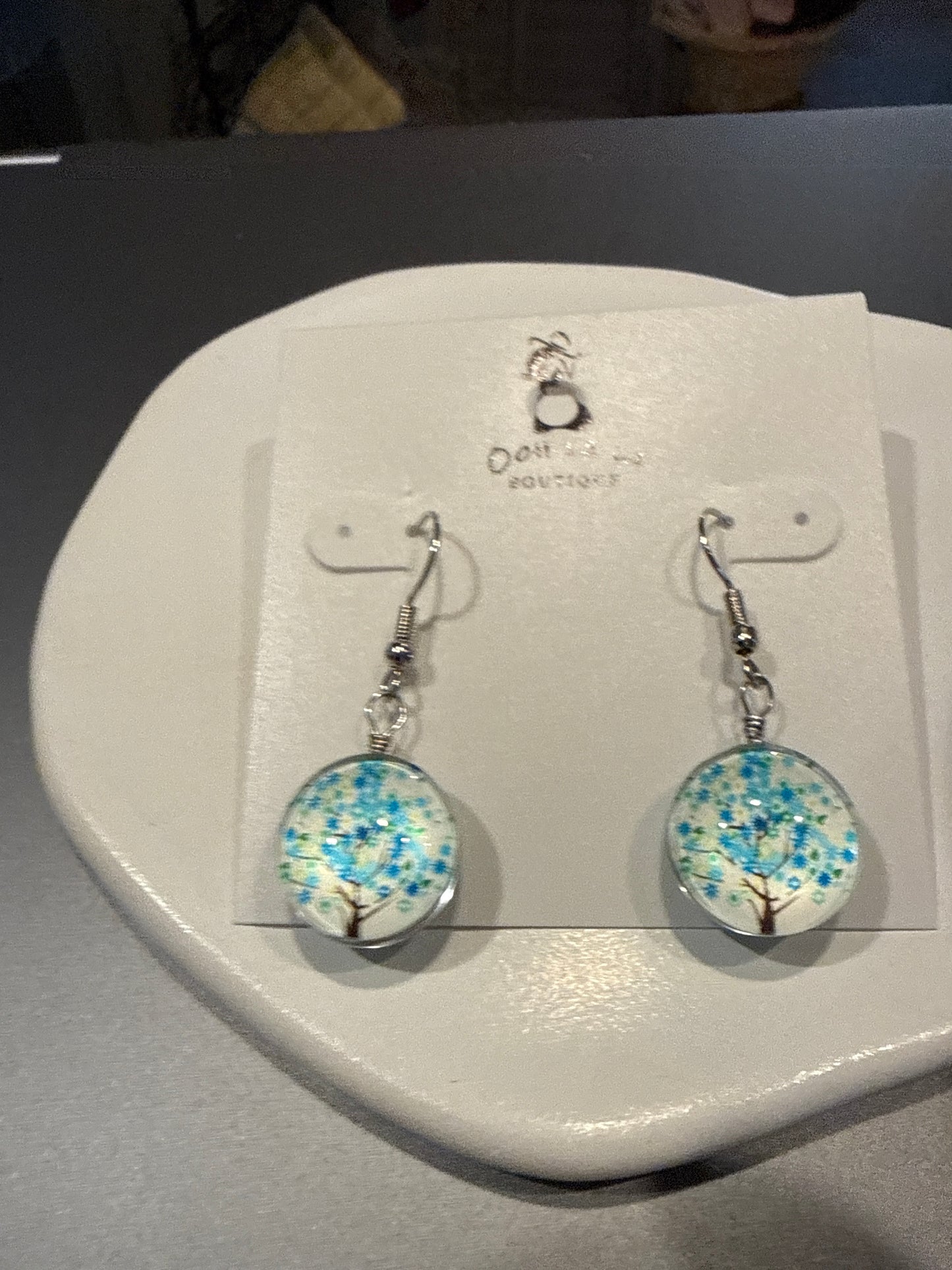 Floral Tree Drop Earrings