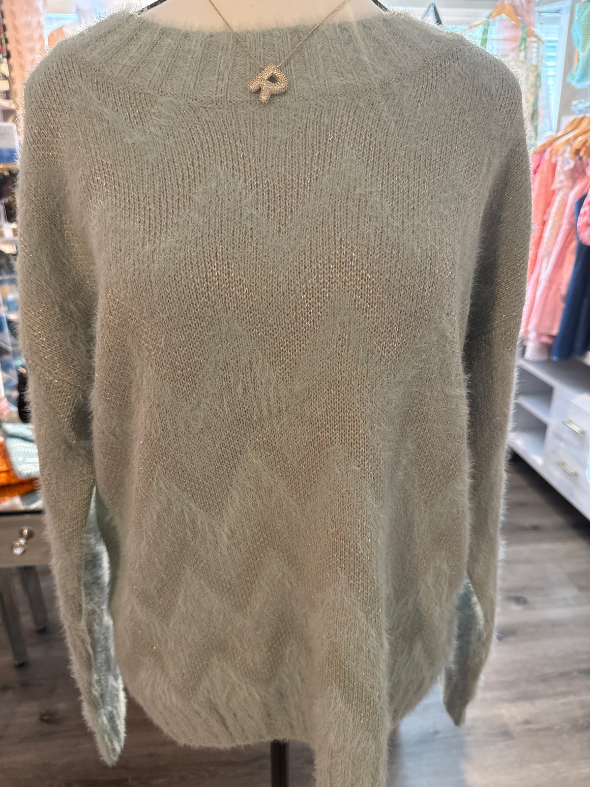 Hem & Thread Soft Fuzzy Knit Sweater