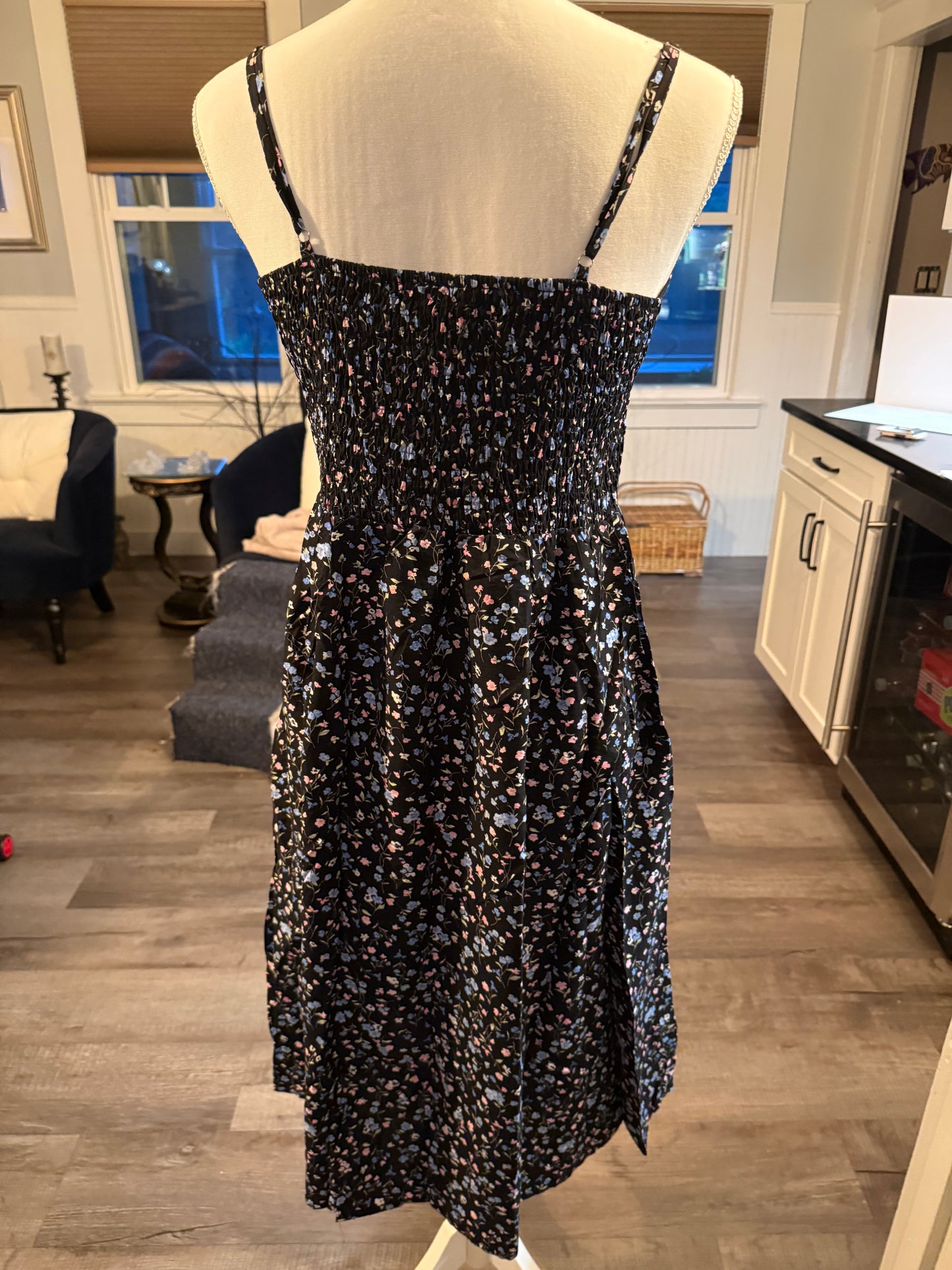 Pink & Blue with Flowers Sundress