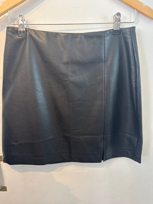 Blk Leather Mini