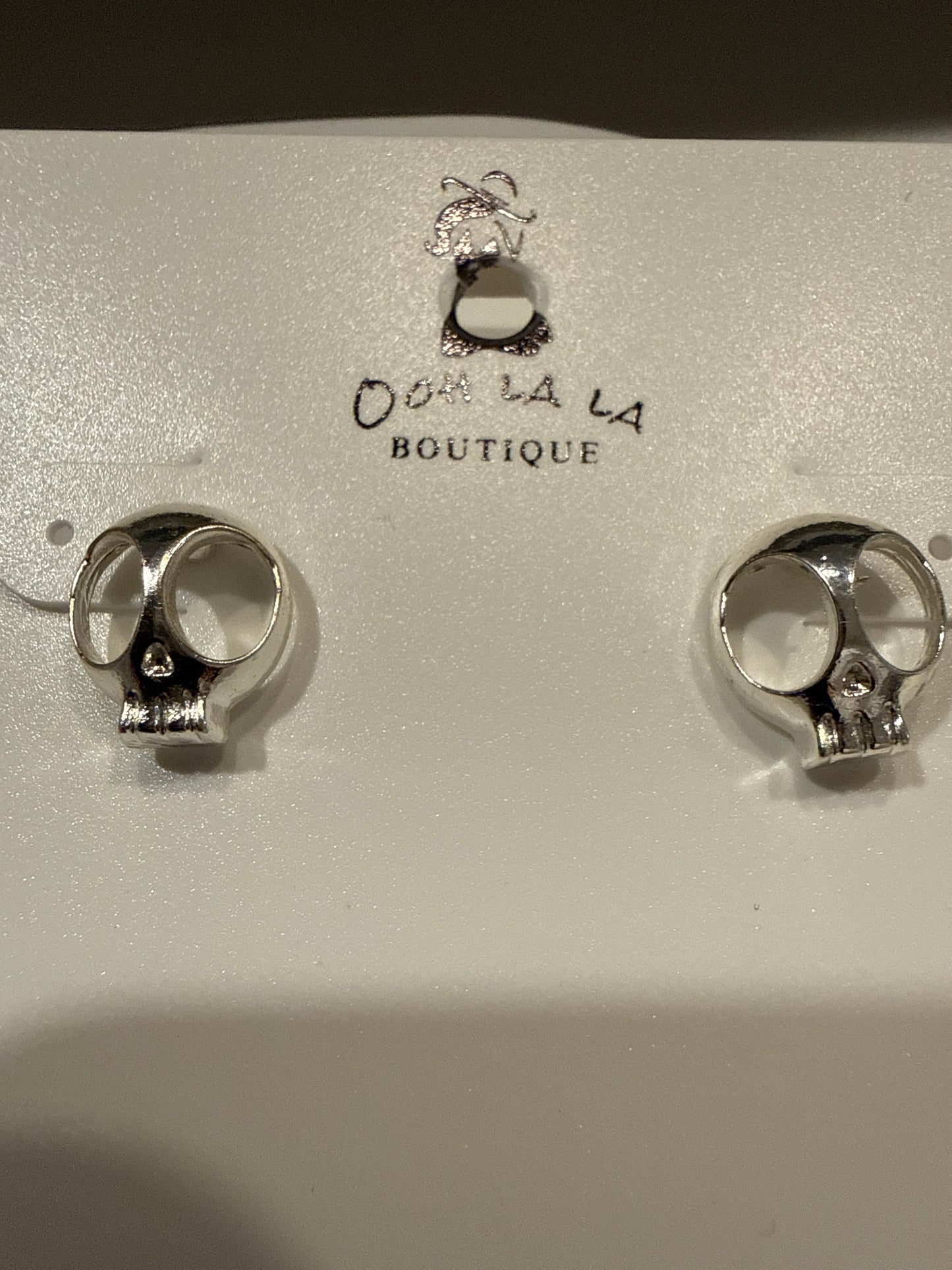 Silver Skull Earrings
