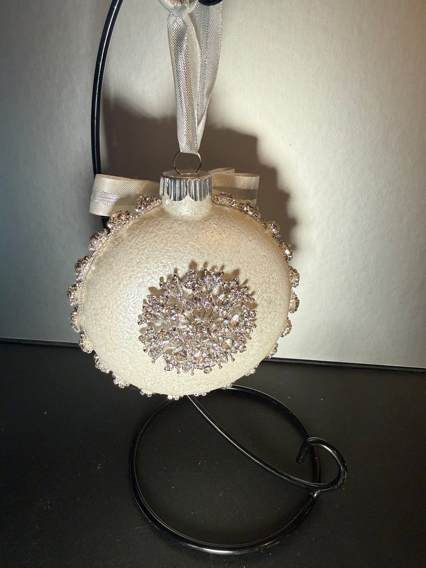 Handcrafted Luxe Jeweled Christmas Ornament - One of a Kind