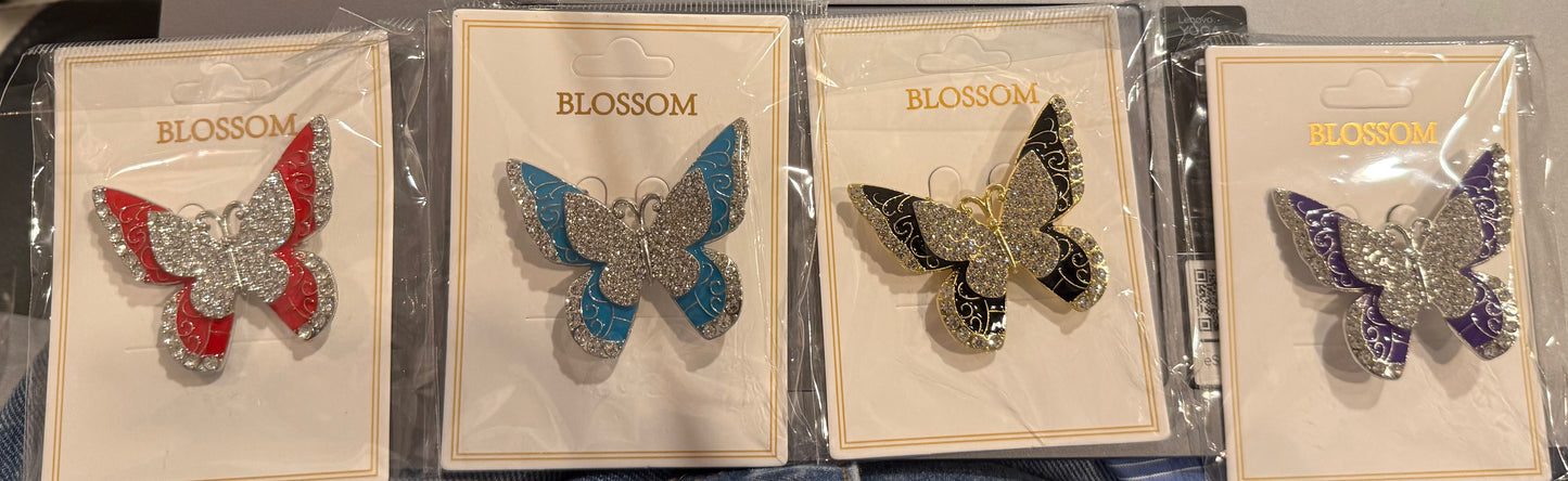 Rhinestone Pave Enamel Butterfly Bling pack