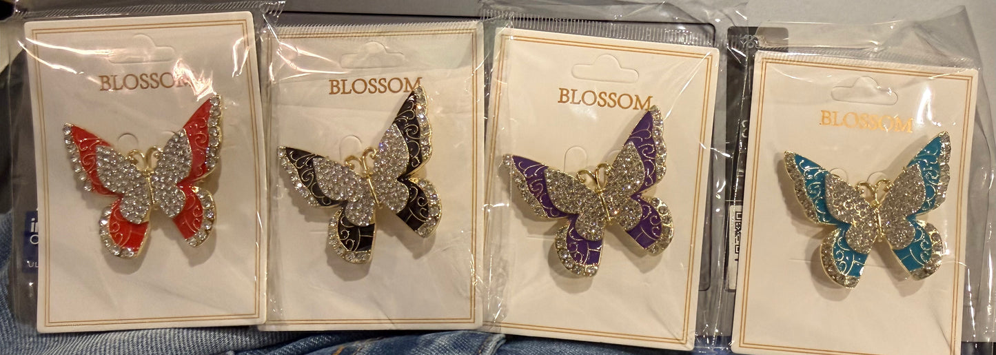 Rhinestone Pave Enamel Butterfly Bling pack