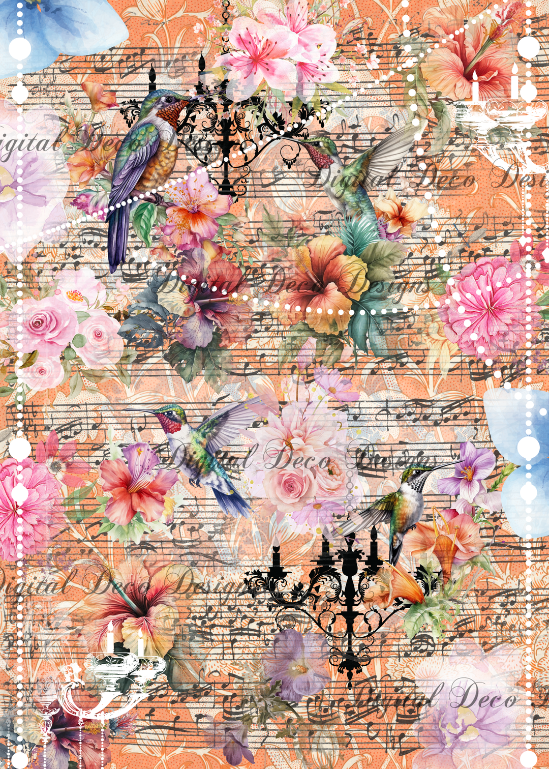 Hummingbirds Orange (#C016)