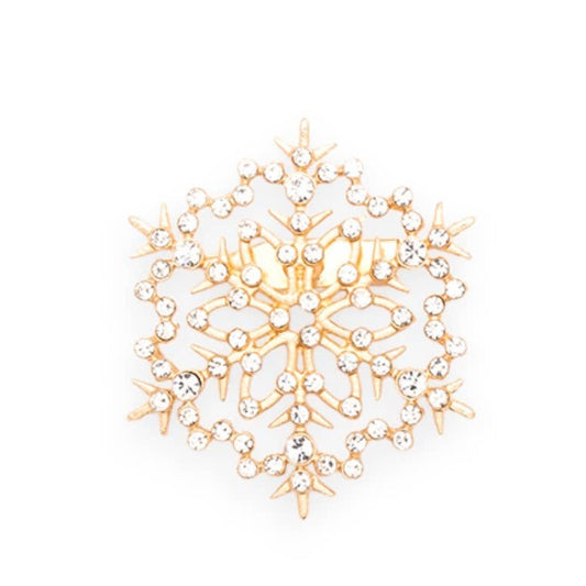 Crystal Snowflake Brooch
