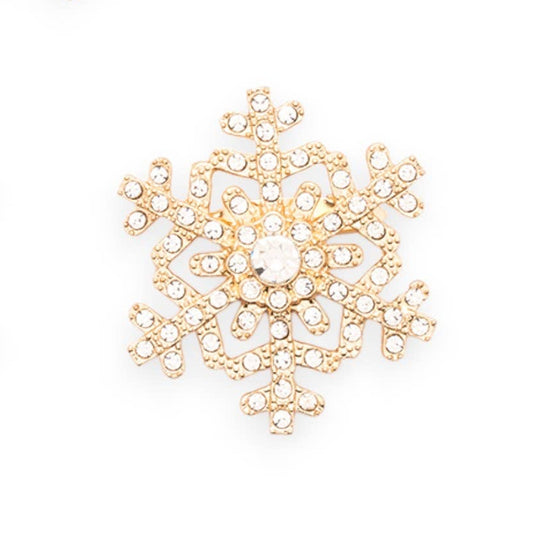 Crystal Snowflake Brooch