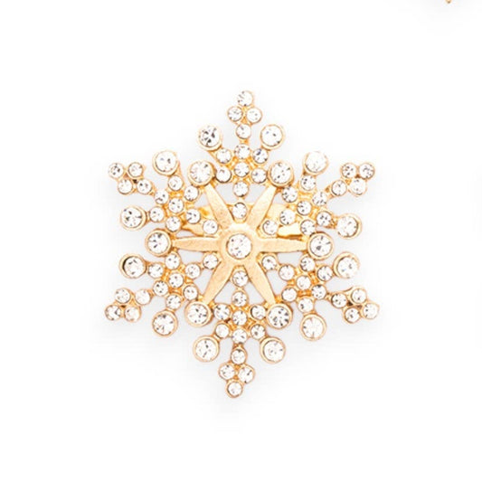 Crystal Snowflake Brooch