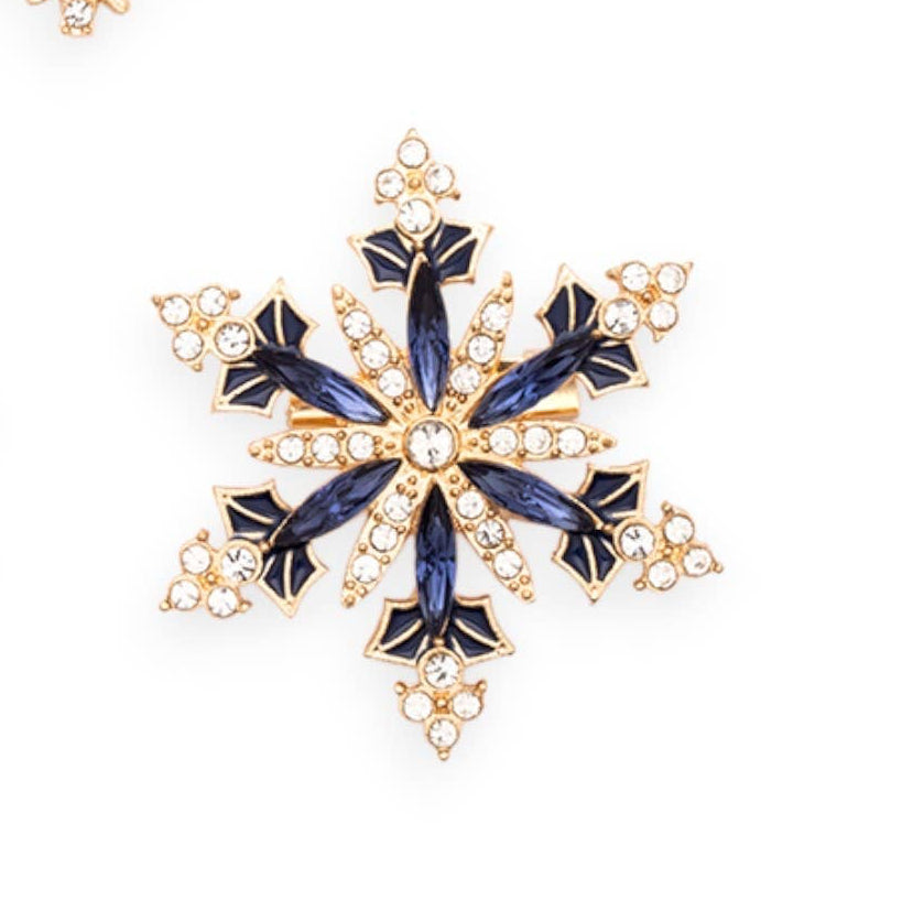 Crystal Snowflake Brooch