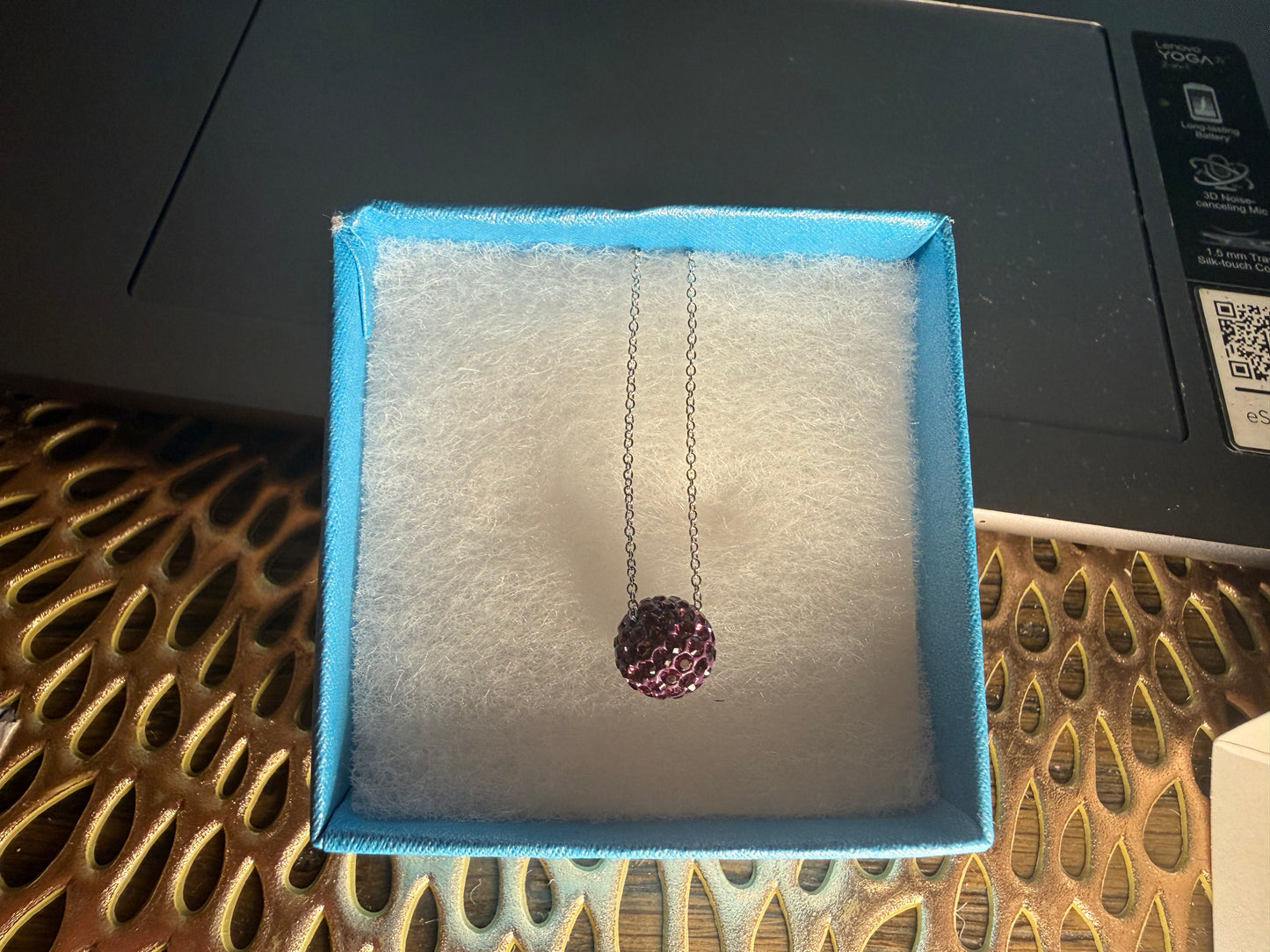 Touchstone Crystal by Swarovski February Birthstone Necklace