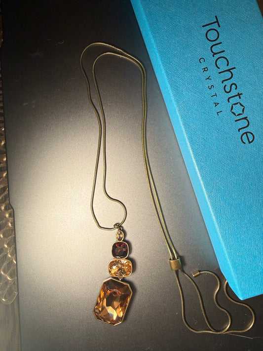 Touchstone Gold Tone Statement Necklace