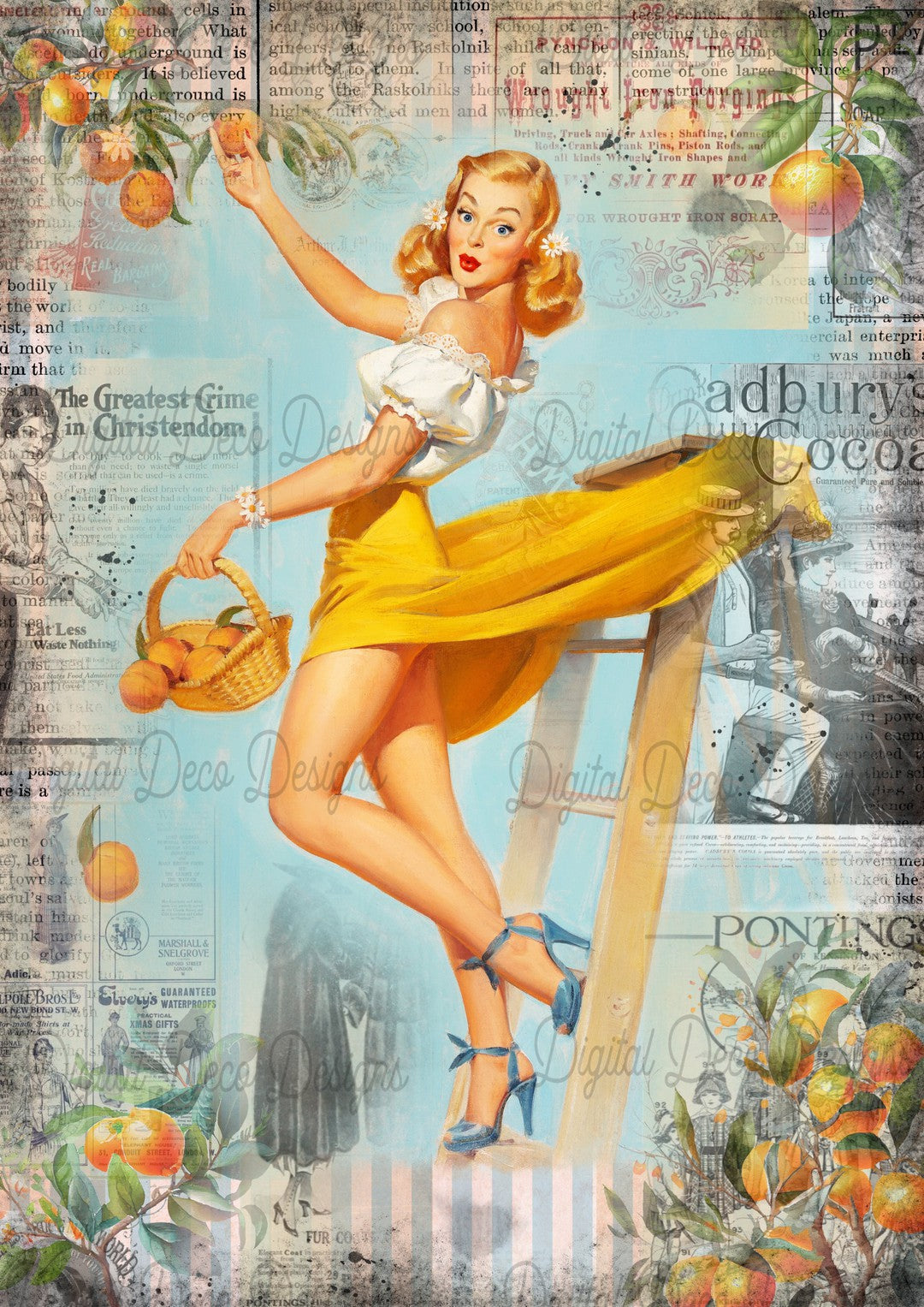 Orange You Pretty Pin Up Girl (#C095)