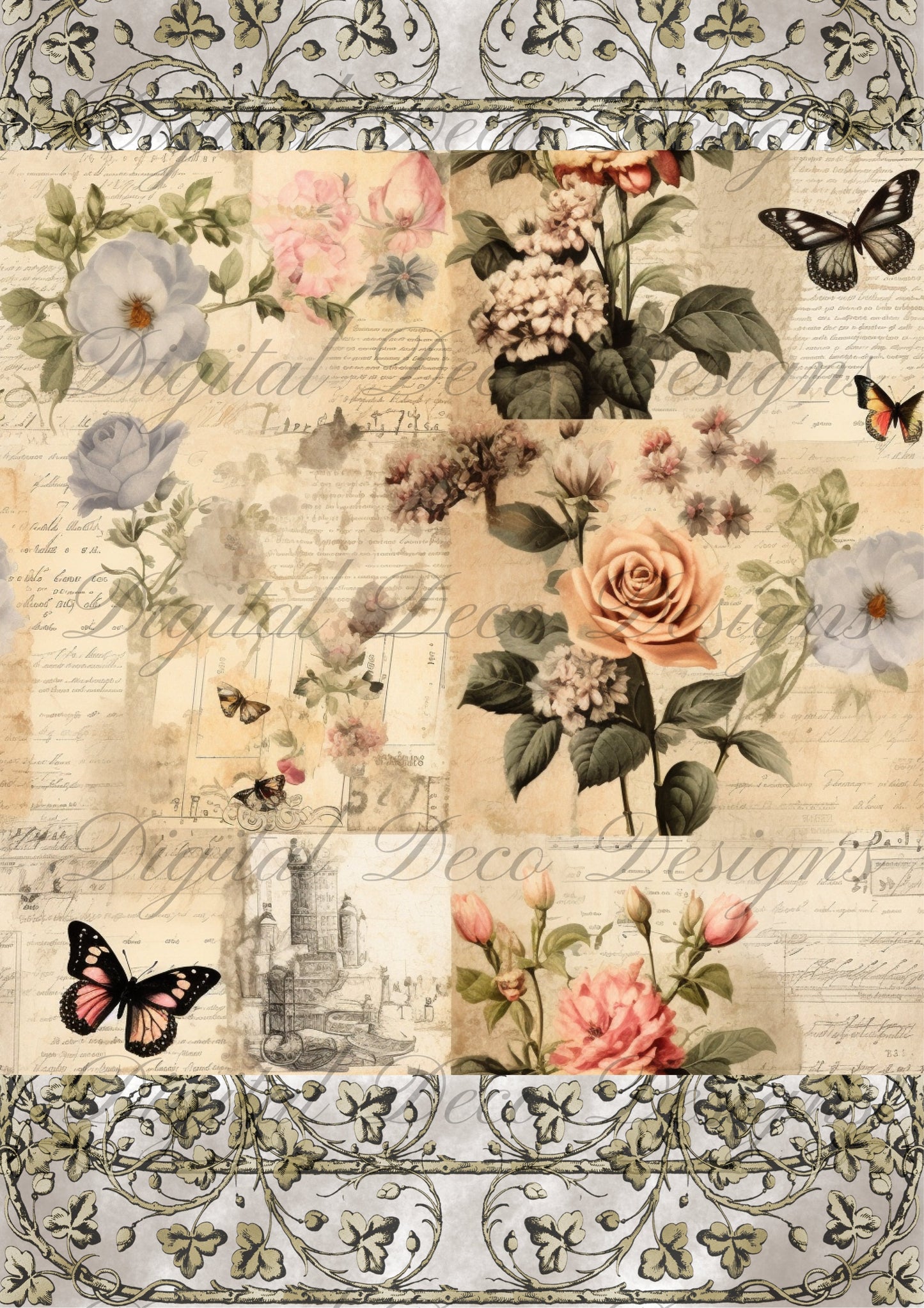 Junk Journal Butterflies N031