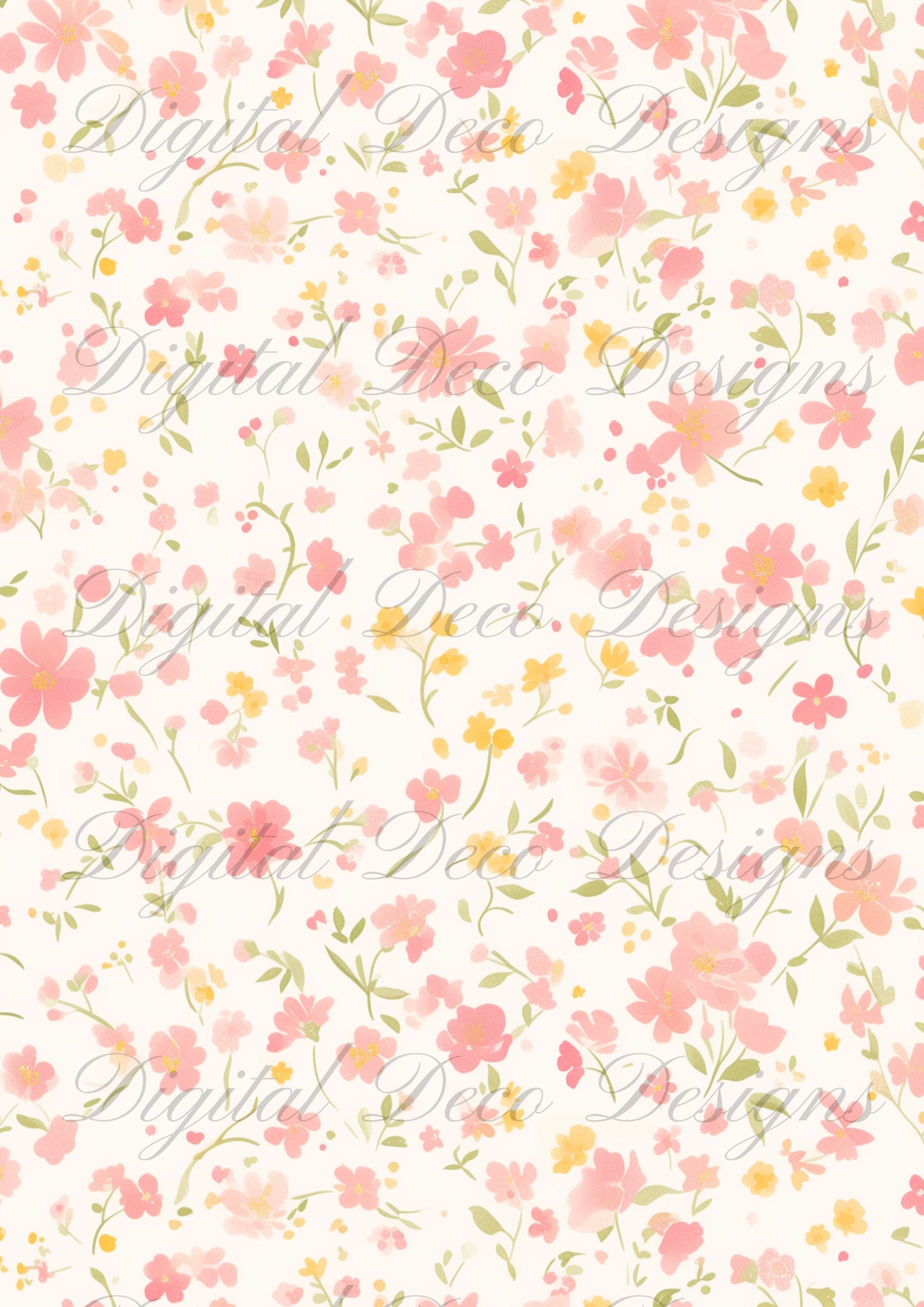Pretty Pink Floral Patterns M020