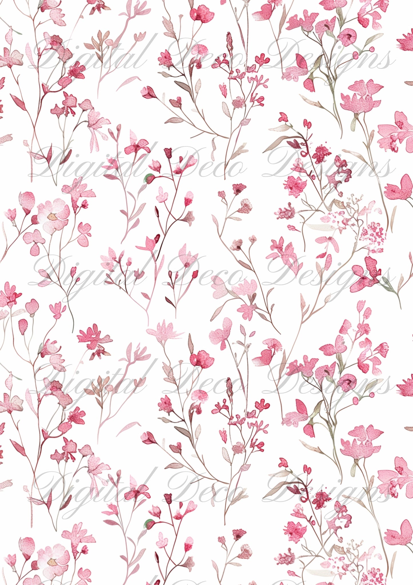 Pretty Pink Floral Patterns M026