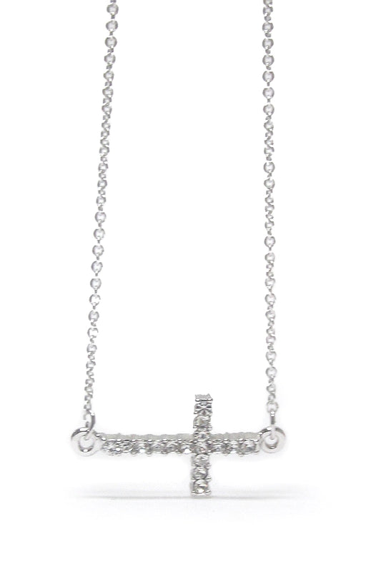 Crystal Cross Pendant Necklace