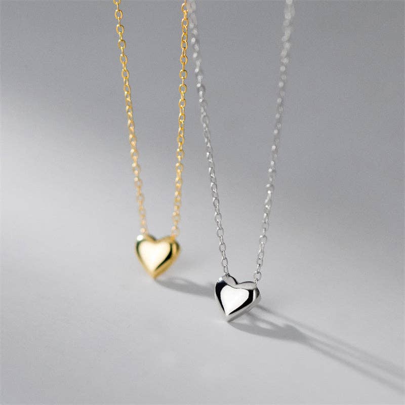 Dainty Heart Pendant Necklace in 925 Sterling Silver