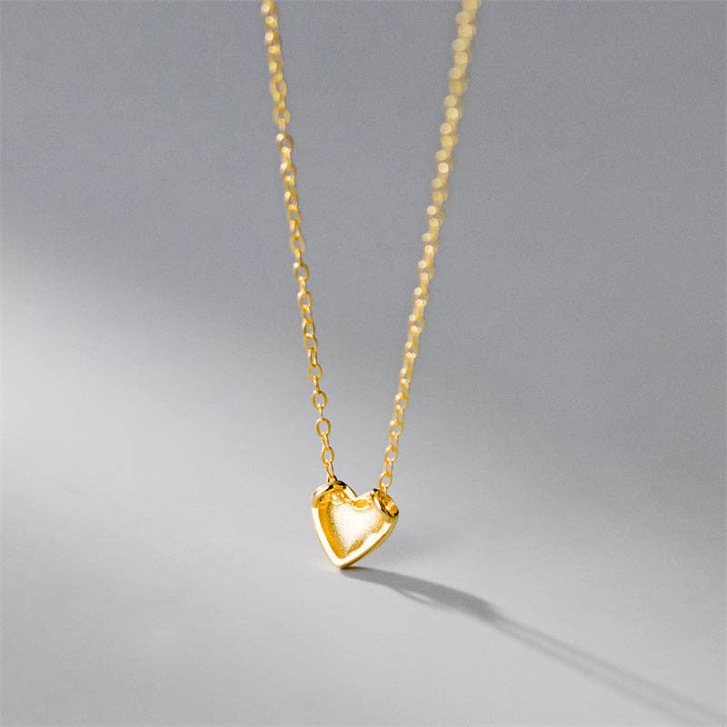 Dainty Heart Pendant Necklace in 925 Sterling Silver
