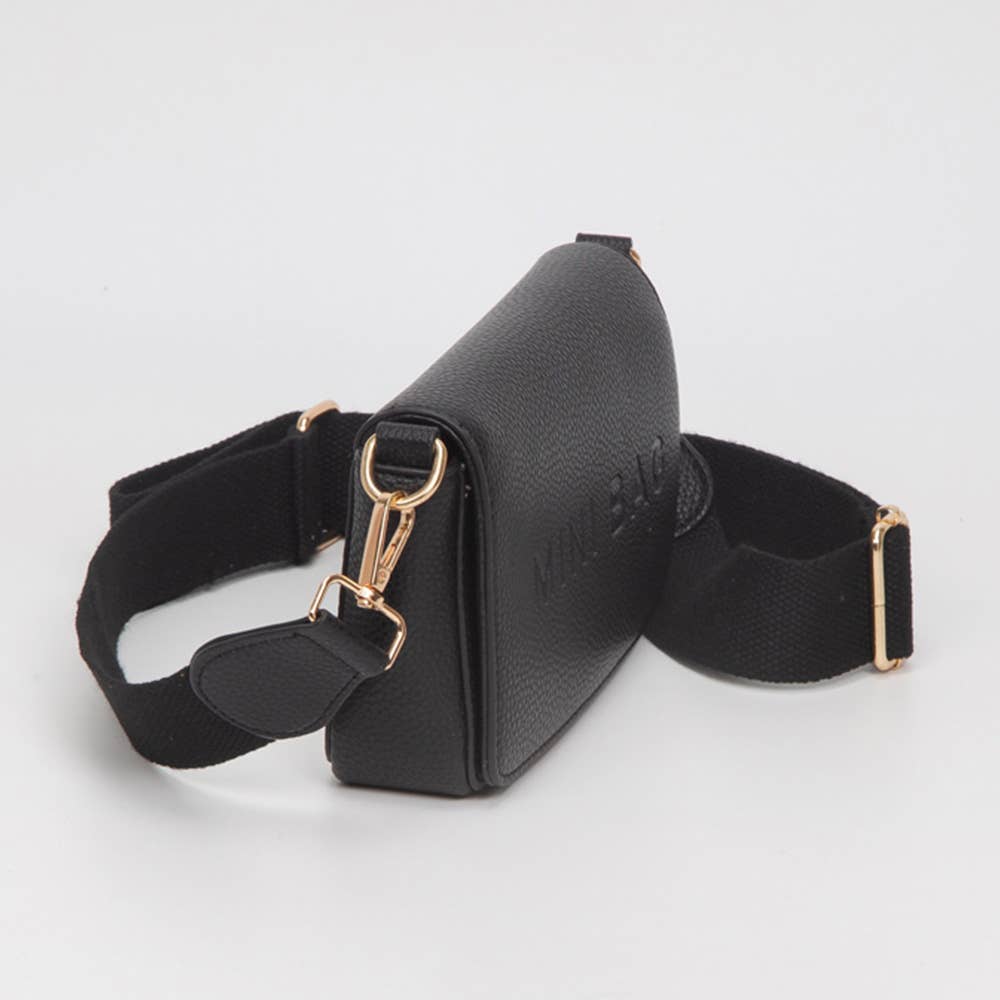Faux Leather MINI BAG Message Structured Crossbody Bag