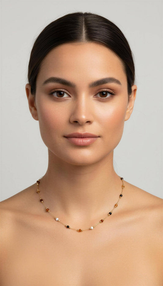 Aurora Beaded Tarnish-Resistant Necklace