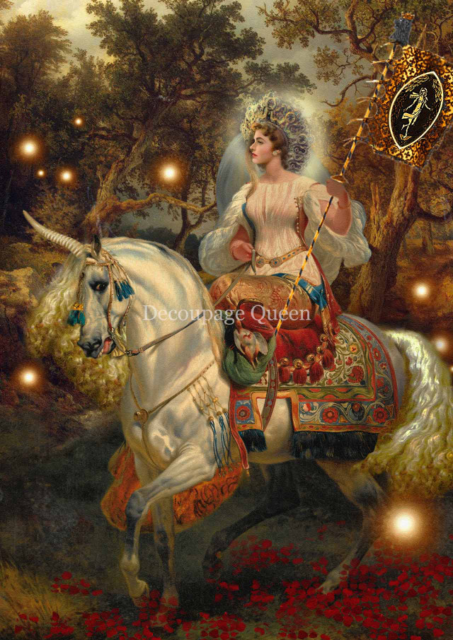 Decoupage Queen Howard David Johnson - Ye Fairie Queen Rice Paper