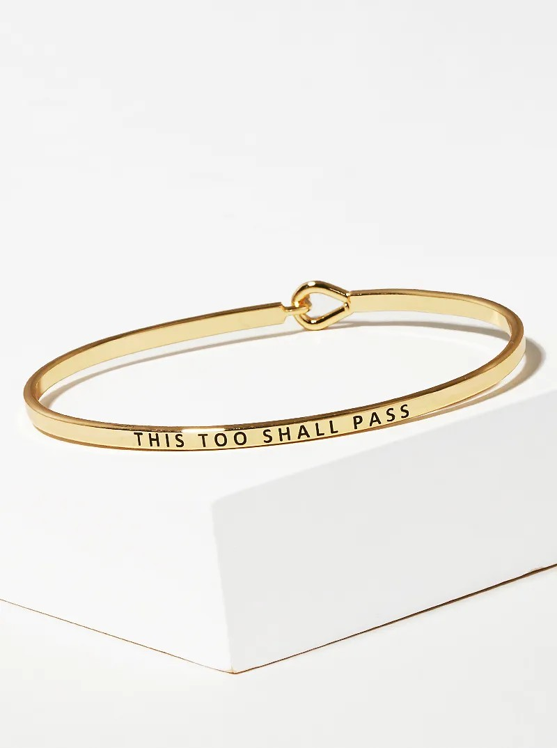 Engraved Inspirational Bangle Bracelet