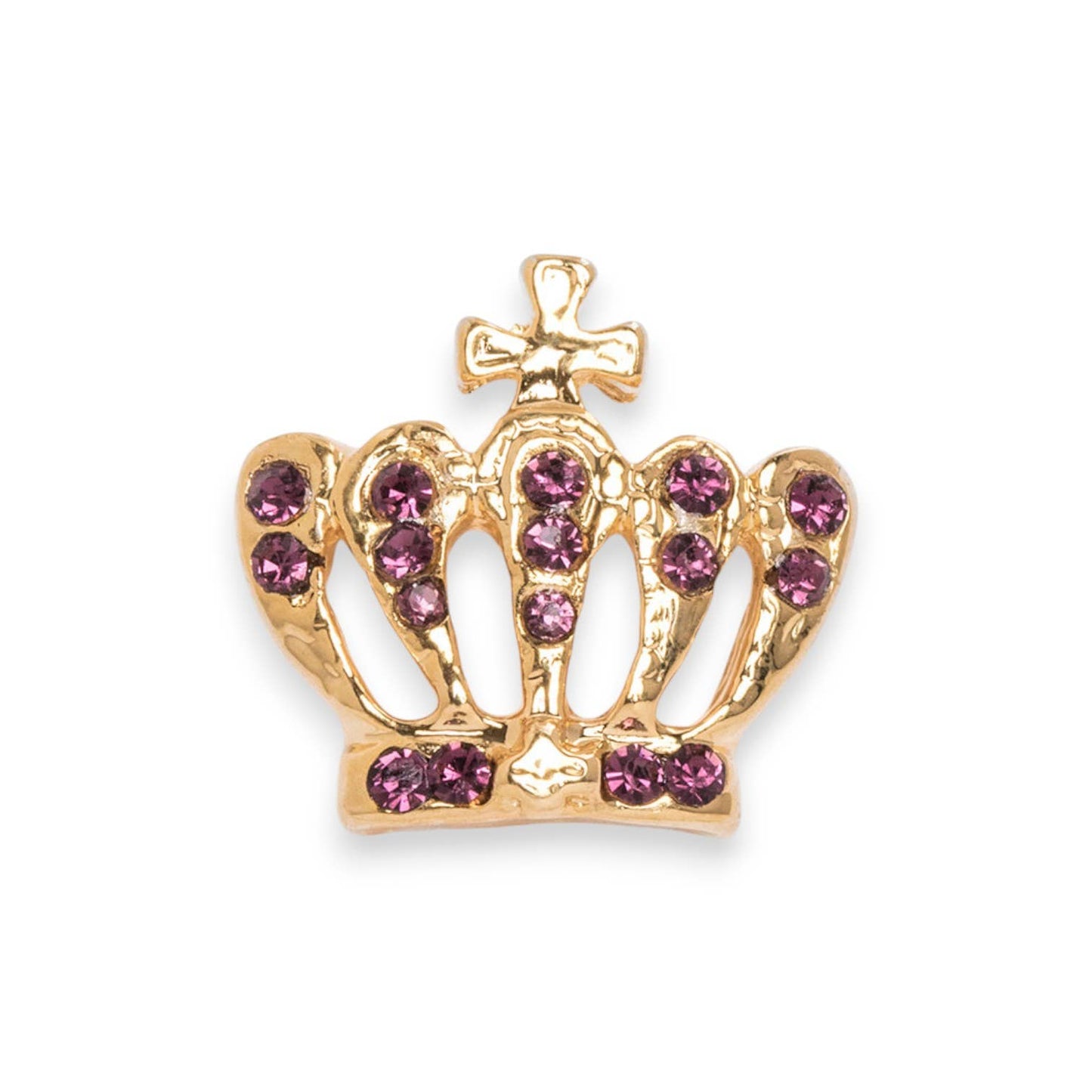 Crystal Crown Lapel Pin