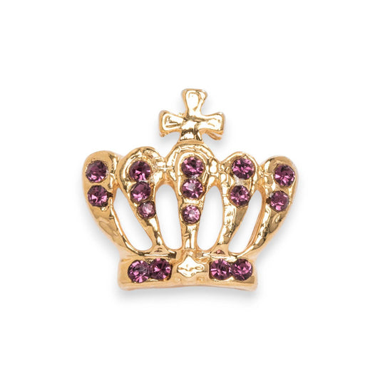 Crystal Crown Lapel Pin