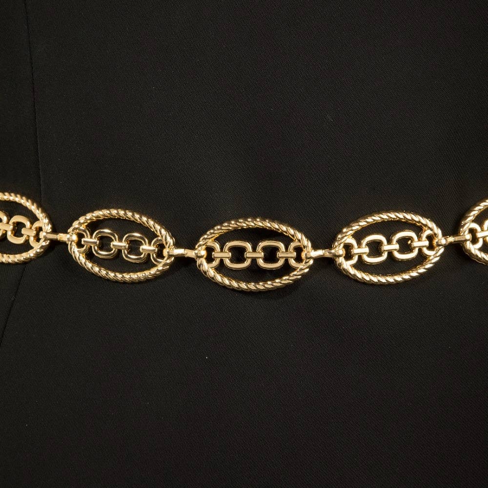 Rope Accent Oval Chain Belt