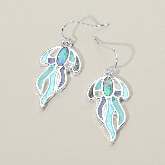 Jellyfish Charm Drop Dangle Earrings