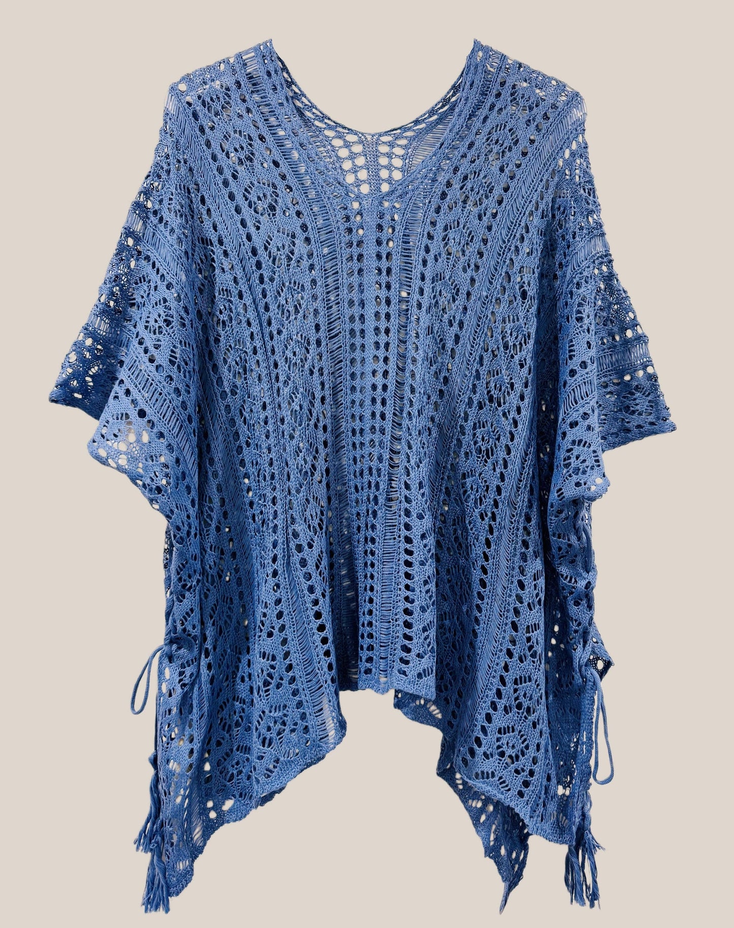 Sided-Tassel Detailed Crochet Tunic