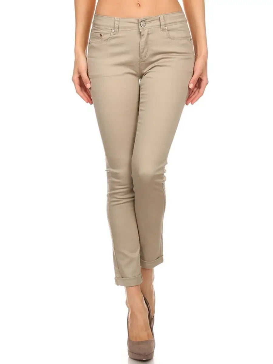 Classic Stretch Cotton Twill Push Up Skinny Jeans