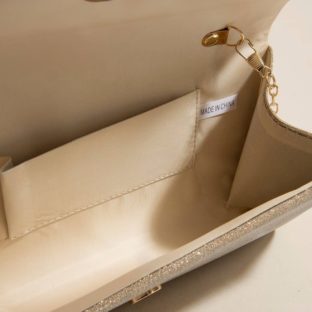 Rhinestone Envelope Clutch Bag