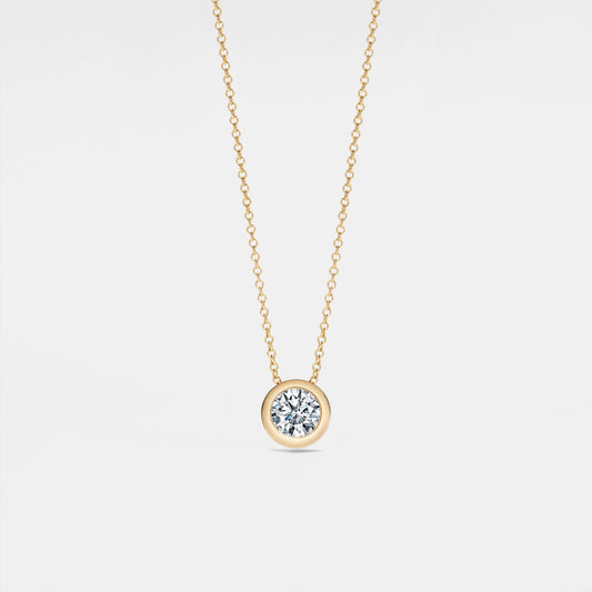 Round Moissanite Pendant Necklace