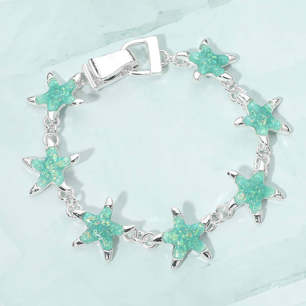 Starfish Charm Link Magnetic Bracelet