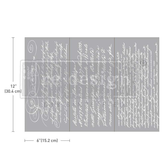 Redesign With Prima Transfers Secret Letter Ii 6"x12"
