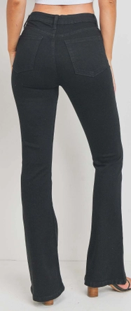 Jeans High Rise Flare Black