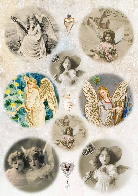 Decoupage Queen Angel Ornaments