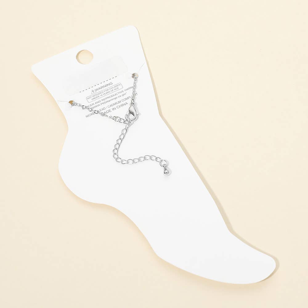 Starfish Anchor Fish Seashell Charm Station Anklet