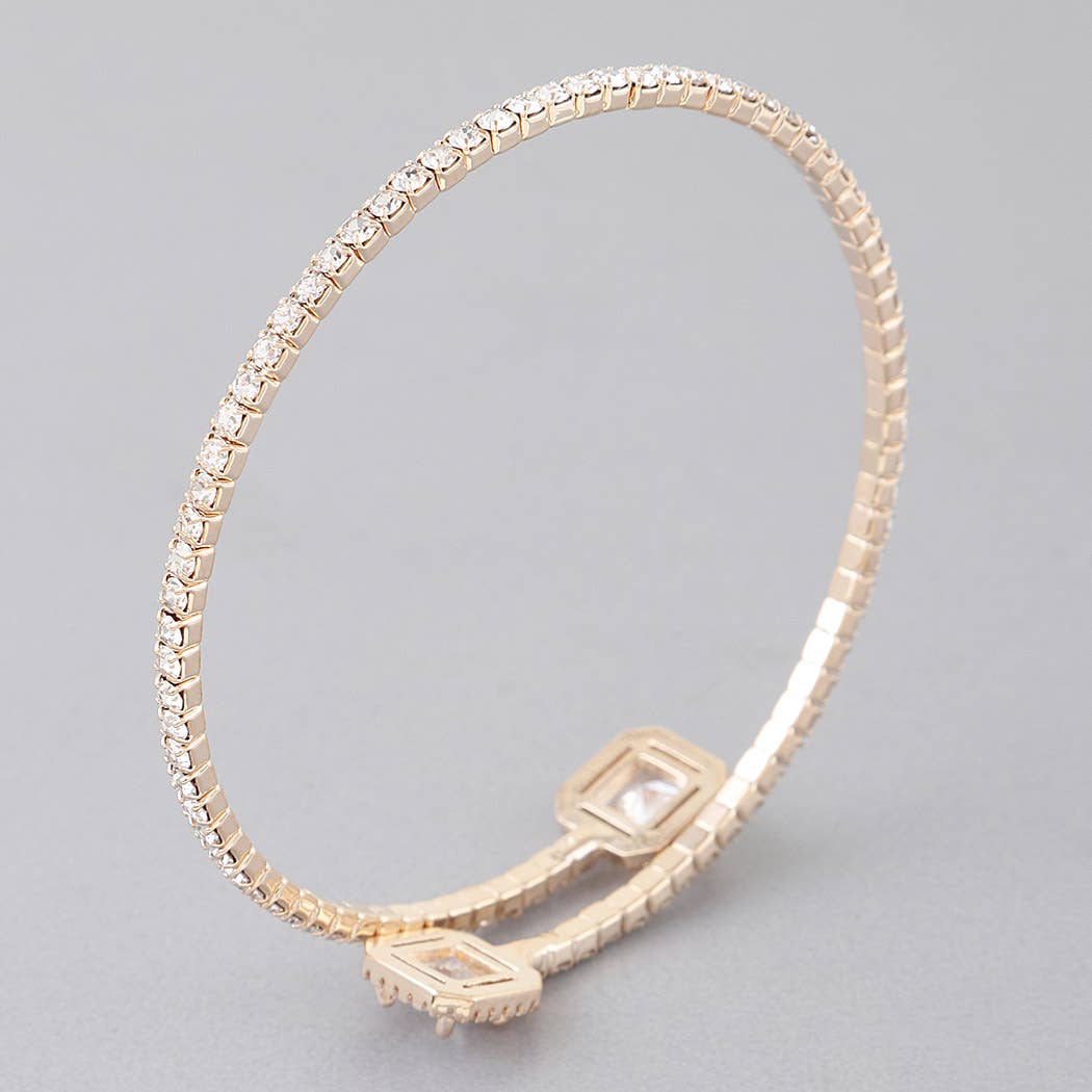 Cubic Rhinestone Wrap Bracelet