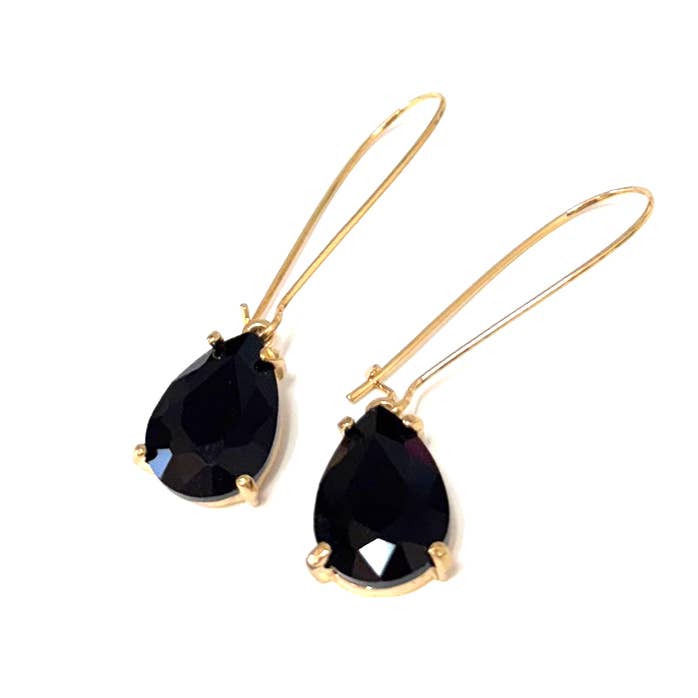 Teardrop Glass Bead  w/Kidney Wire Earrings