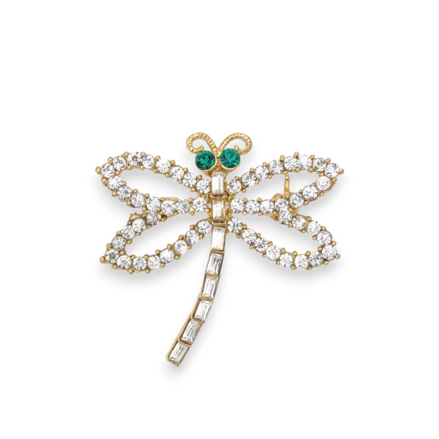 Crystal Dragonfly Lapel Pin