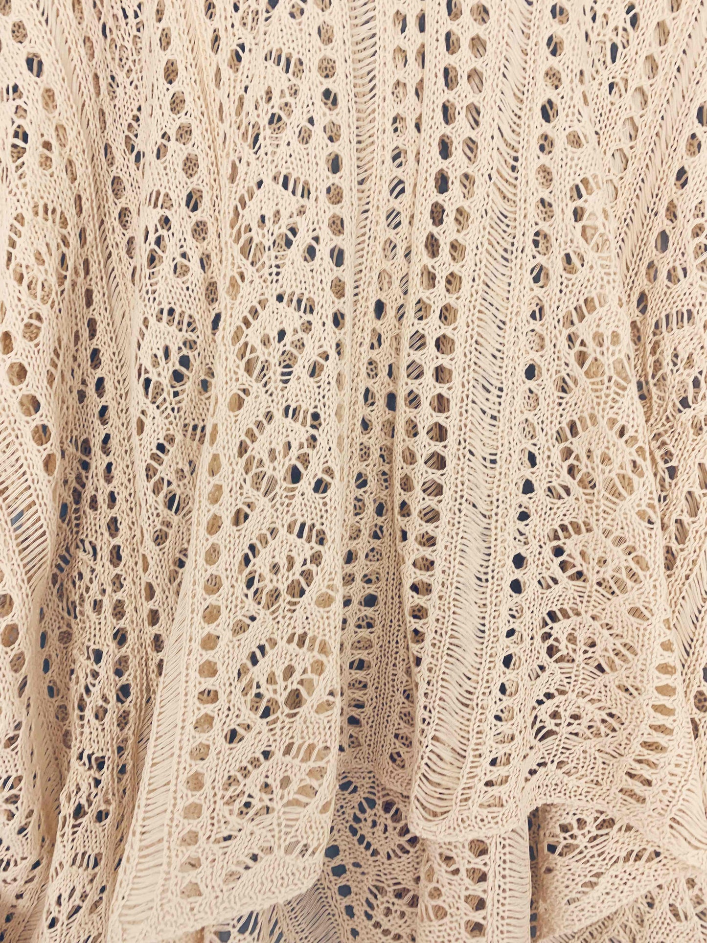 Sided-Tassel Detailed Crochet Tunic