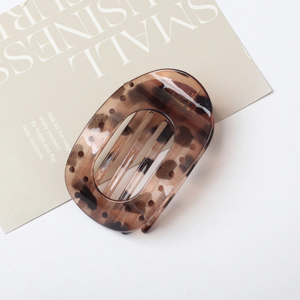 Flat Round Hair Claw Clip