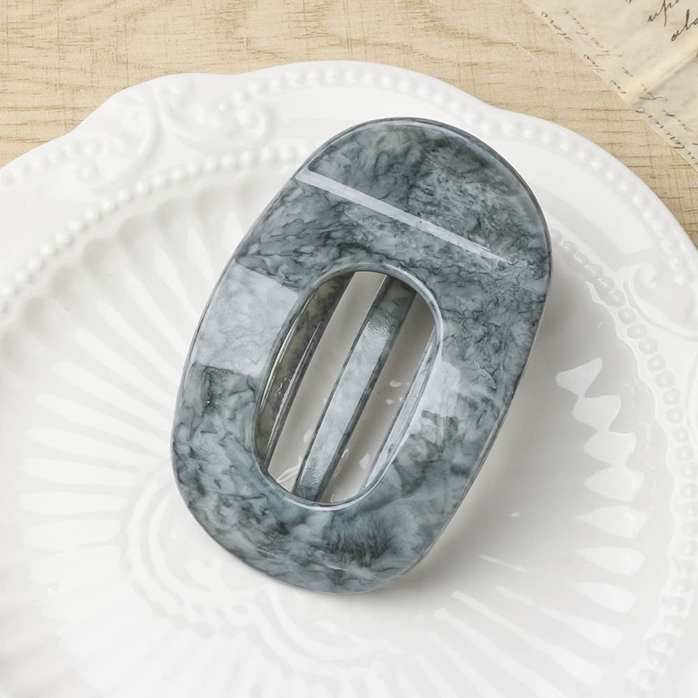 Marbled Oval Hair Claws, Minimalist Hair Accessories